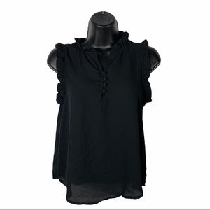 Iris black sleeveless blouse
